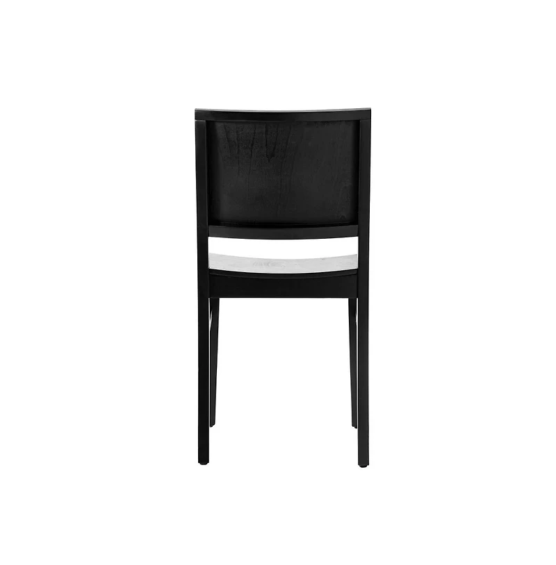 Emma+Oliver Spencer Set Of 2 Dining Chairs With Curved Backrests And Solid Wood Constructions