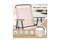 Slickblue 4 Pieces Outdoor Bar Set with Umbrella-Beige