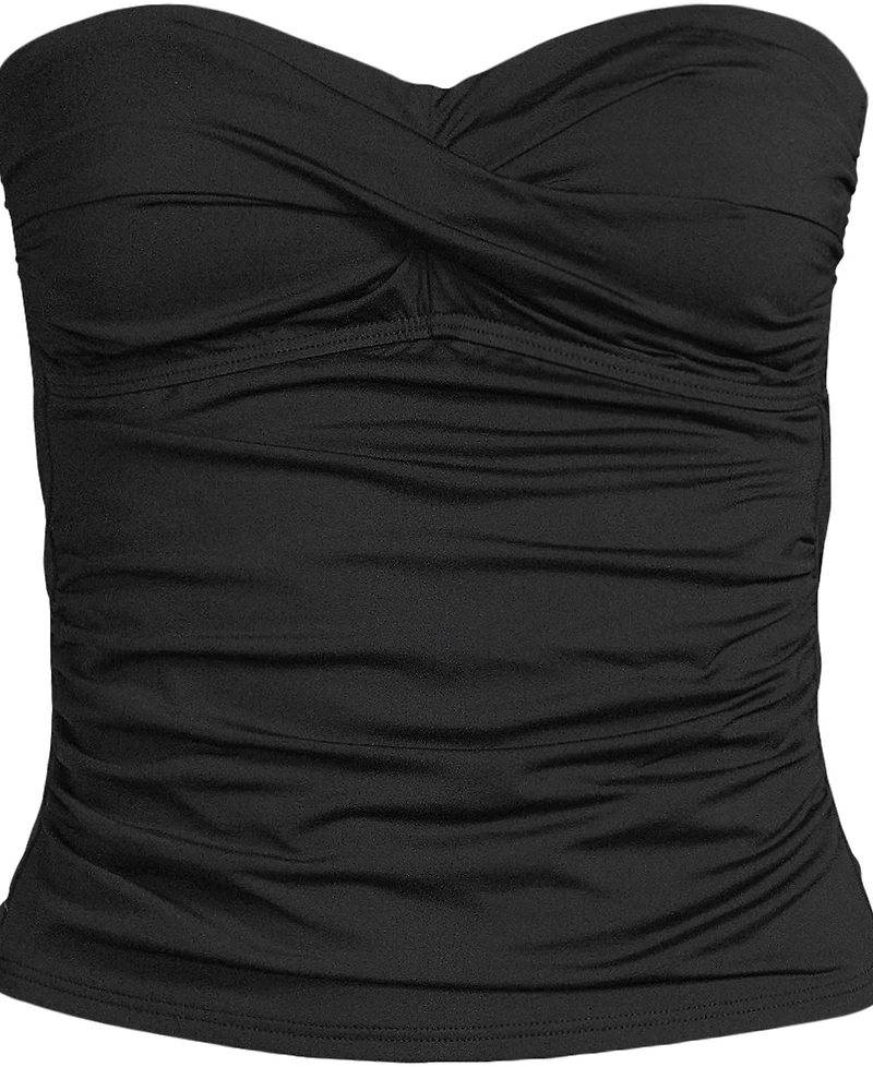 Lands' End Women's Bandeau Tankini Swimsuit Top