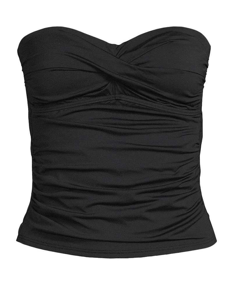 Lands' End Petite Bandeau Tankini Swimsuit Top