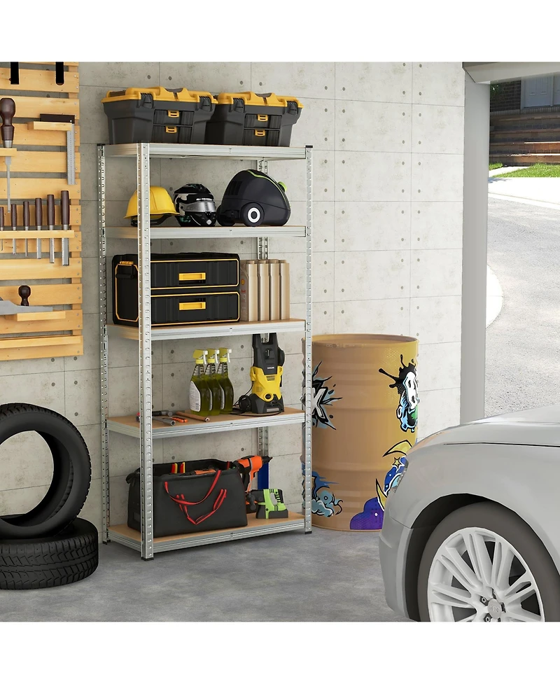 5-Tier Shelving Unit with 2000 Lbs Capacity Heavy-Duty Storage Rack for Home & Garage