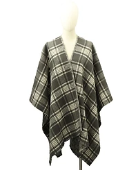 Michael Michael Kors Mk Plaid Reversible Ruana