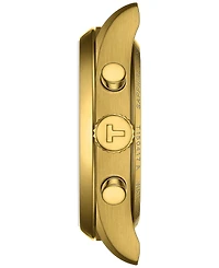 Tissot Men's Swiss Chronograph Pr 100 Gold-Tone Stainless Steel Bracelet Watch 40mm