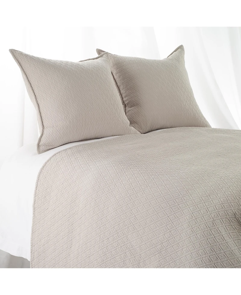 Ihi Home Indi Matelasse, Queen Coverlet, White