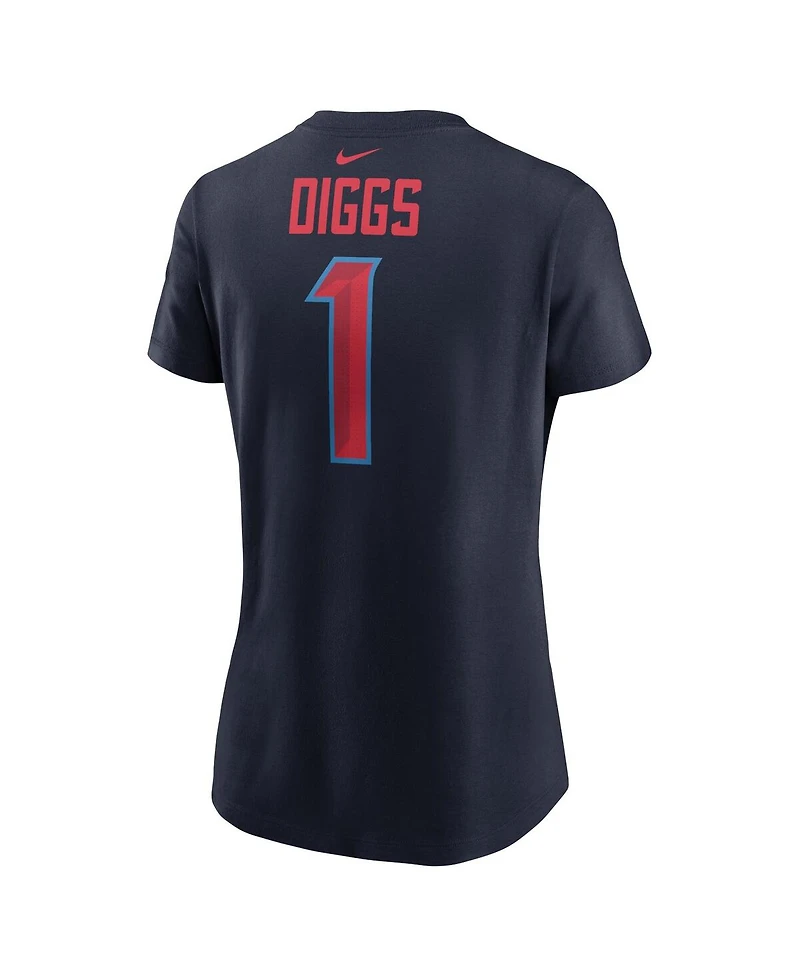 Nike Women's Stefon Diggs Navy Houston Texans Player Name Number T-Shirt