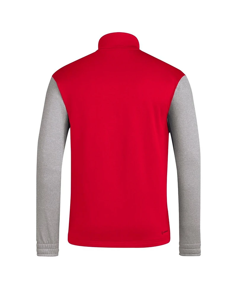 Adidas Men's Red Chile National Team Aeroready Half-Zip Top