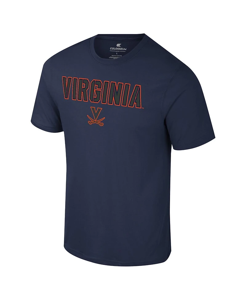Colosseum Men's Navy Virginia Cavaliers Color Pop Active Blend T-Shirt