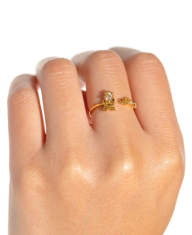 Girls Crew Disney Multi-Color Beauty the Beast Cogs Worth Ring