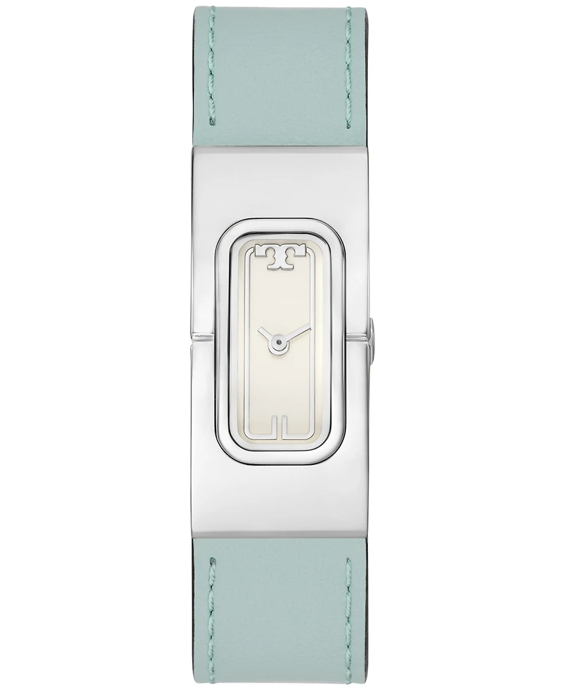 Tory Burch Women's The T Watch Blue Leather Strap Watch 18mm