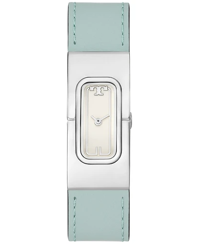 Tory Burch Women's The T Watch Blue Leather Strap Watch 18mm