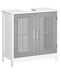 Kleankin Bathroom Under Sink Cabinet Vanity Unit w/ Adjustable Storage Shelves