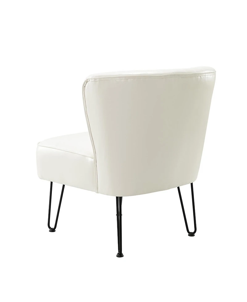 Donia Contemporary and Classic Wooden Upholstered Accent Chair