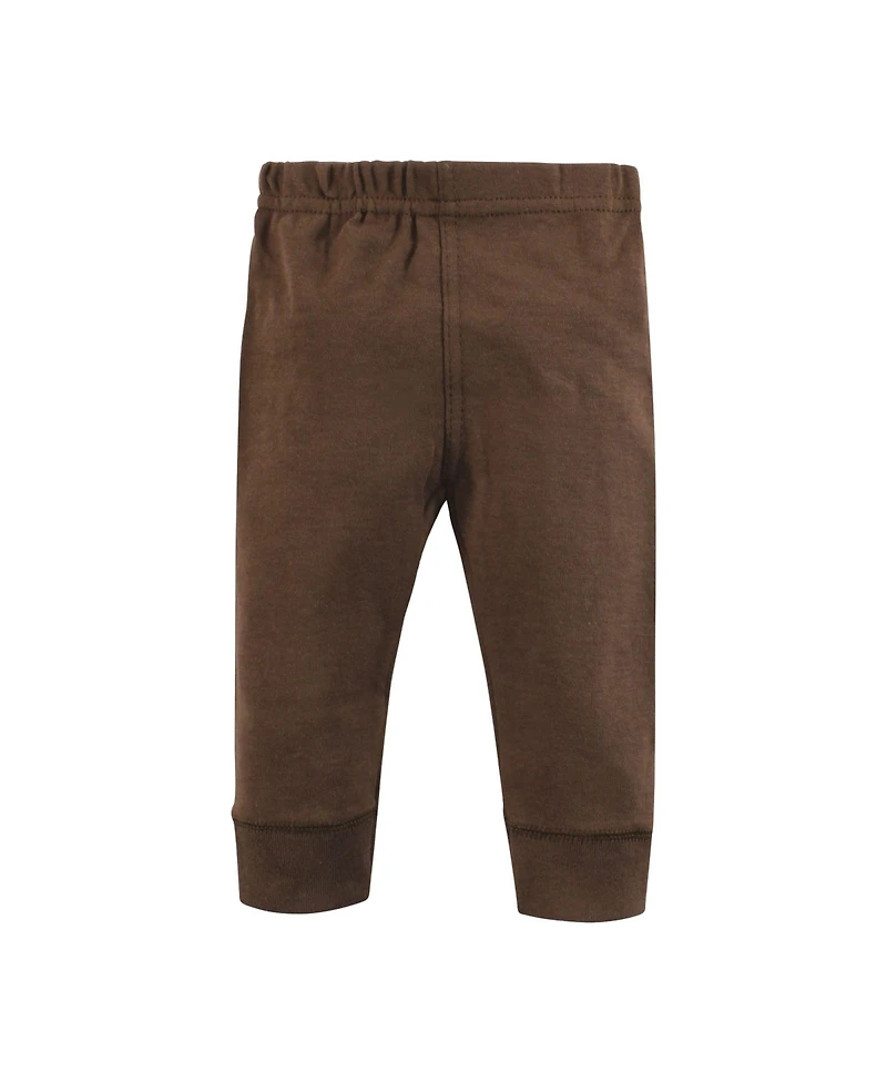 Hudson Baby Boys Three-Piece Long-Sleeve Bodysuit Outfit with Pants and Footwear