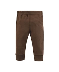 Hudson Baby Boys Three-Piece Long-Sleeve Bodysuit Outfit with Pants and Footwear