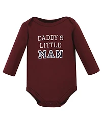 Hudson Baby Boys Five-Piece Collection of Long-Sleeve Cotton Bodysuits