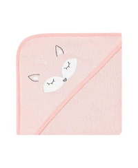 Hudson Baby Infant Girl Animal Hooded Towel 3pk and 15 Washcloths