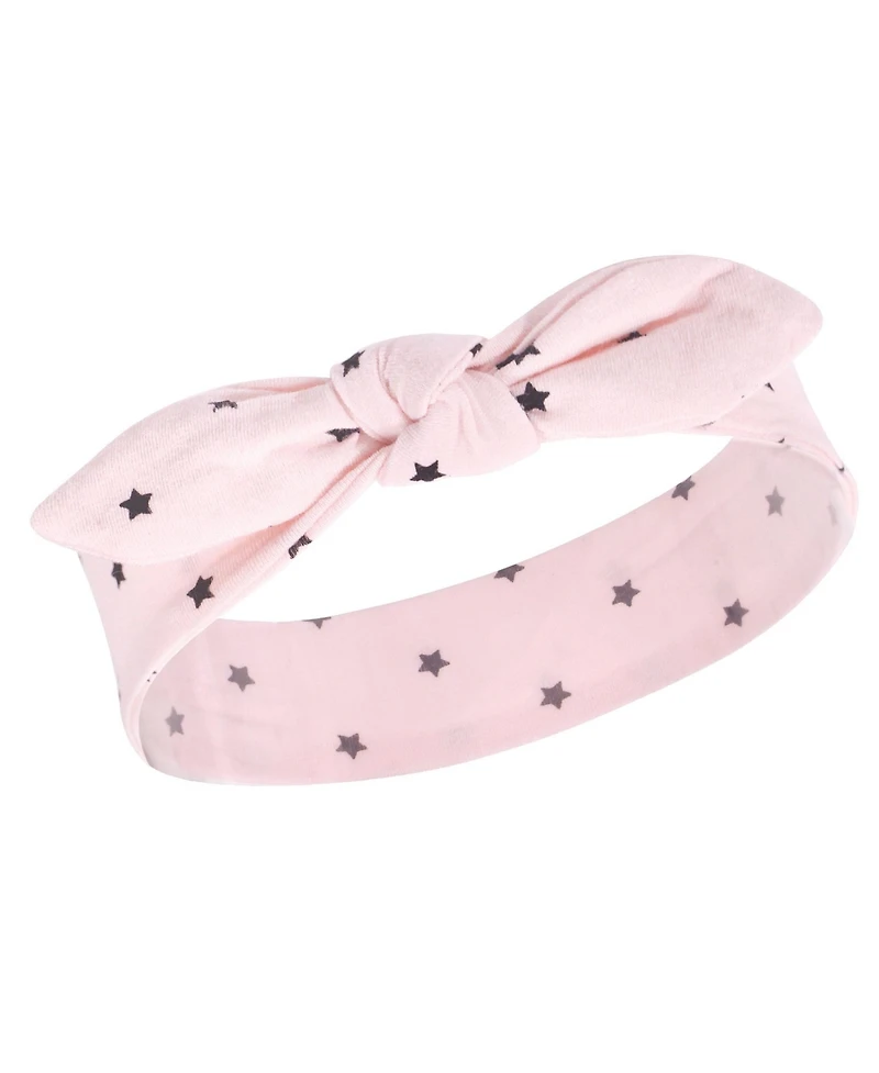 Hudson Baby Girls 5Pk Bibs and Headbands Set