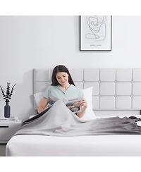 Clara Clark Button Tufted Upholstered Headboard