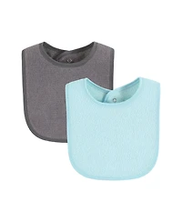 Hudson Baby Drooler Bib with Waterproof Lining, One Size 10-Pack