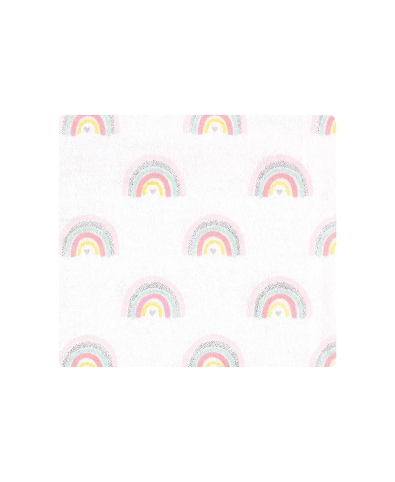 Hudson Baby Girls 4Pk Flannel Receiving Blanket (Cotton Poly)