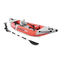 Intex Excursion Pro K1 Single Person Inflatable Vinyl Fishing Kayak w/ Oar/Pump