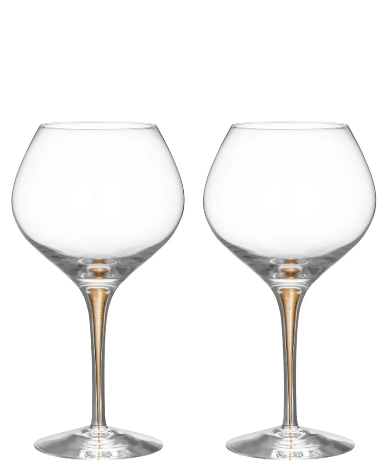 Orrefors Intermezzo Bouquet Stemware Set of 2