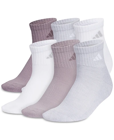 adidas Women's Athletic Cushioned Quarter Socks, Pack of 6