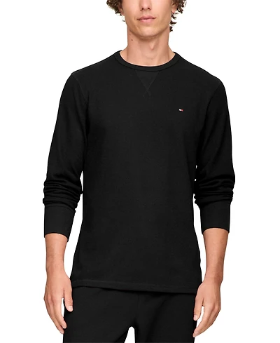 Tommy Hilfiger Men's Waffle-Knit Long-Sleeve Crewneck Thermal Top