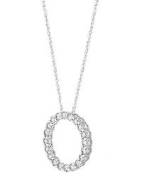 Grown With Love Lab Grown Diamond Circle Pendant Necklace (1 ct. t.w.) in 14k White or Yellow Gold, 16" + 2" extender