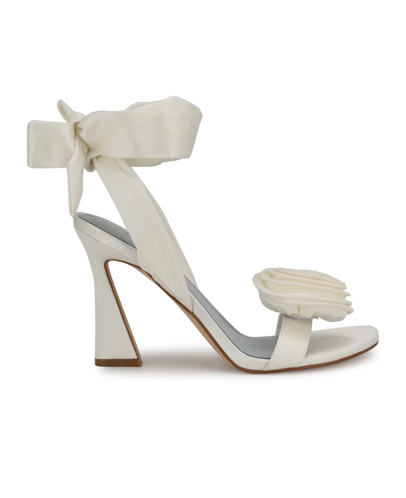 Nine West Women's Krave Bridal Tapered Heel Dress Sandals