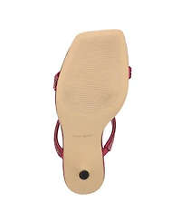 Nine West Women's Yogirl Square Toe Slip-On Dress Sandals