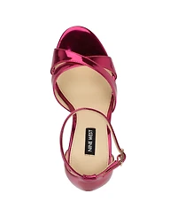 Nine West Women's Saile Criss-Cross High Block Heel Sandals