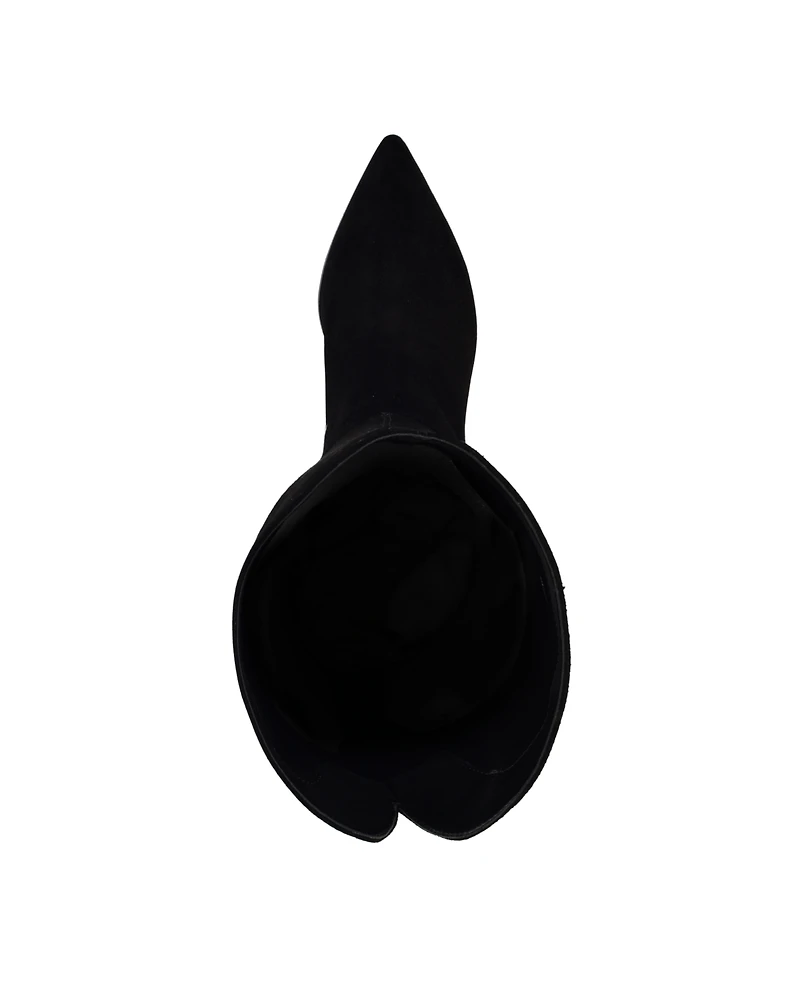 Nine West Women's Morgin Tall Pointy Toe Block Heel Boots