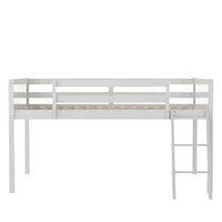 Streamdale Full Wood Low Loft Bed with Ladder