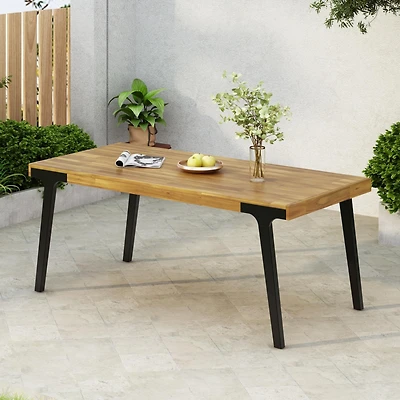 Streamdale Modern Acacia Dining Table, Seats 5