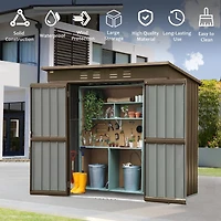 Streamdale Furniture Rustproof Waterproof Metal Storage Shed Wind & Rain Resistant, Durable & Ventilated