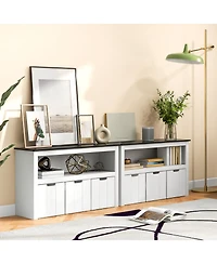 Slickblue Kids Toy Storage Organizer with Blackboard Top-3-Drawer