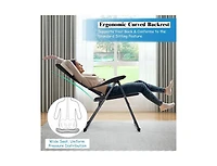 Slickblue Set of 4 Patio Folding Chairs with Adjustable Backrest