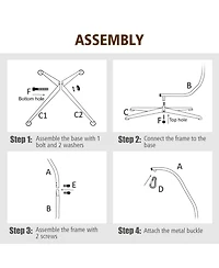 Slickblue Solid Steel C Hammock Frame Stand