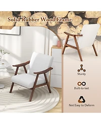 Modern Accent Chair Leisure Armchair with Felt Pads-Grey