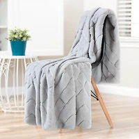 Chanasya Premium Super Soft Emboss Faux Fur Silky Mink Throw Blanket