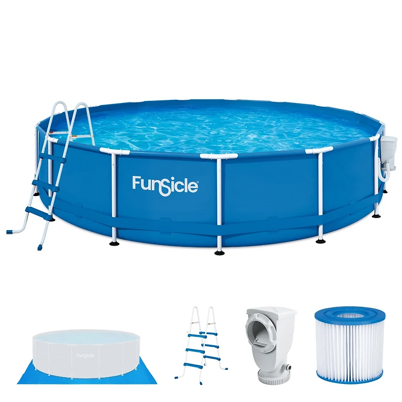 Funsicle 15' x 36" Outdoor Activity Round Frame Above Ground Swimming Pool Set