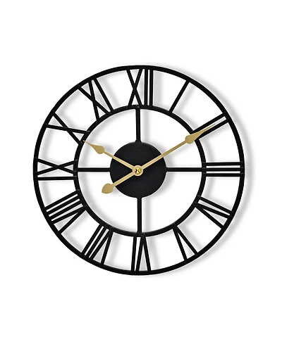 Sorbus Wall Clock for Living Room Decor - Roman Numeral Wall Clock for Kitchen - 12 inch Wall Clock Decorative (Gold)