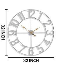 Sorbus 32 inch Large Wall Clock for Living Room Decor (White)