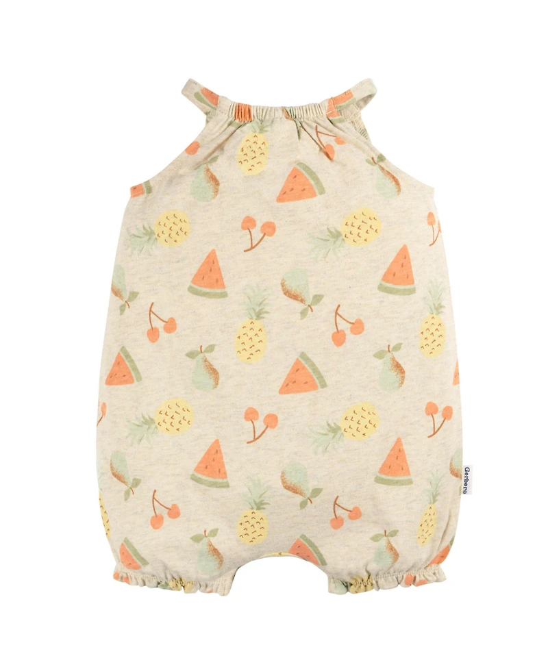 Gerber Baby Girls Sleeveless and Short Sleeve Romper, 2 Pack