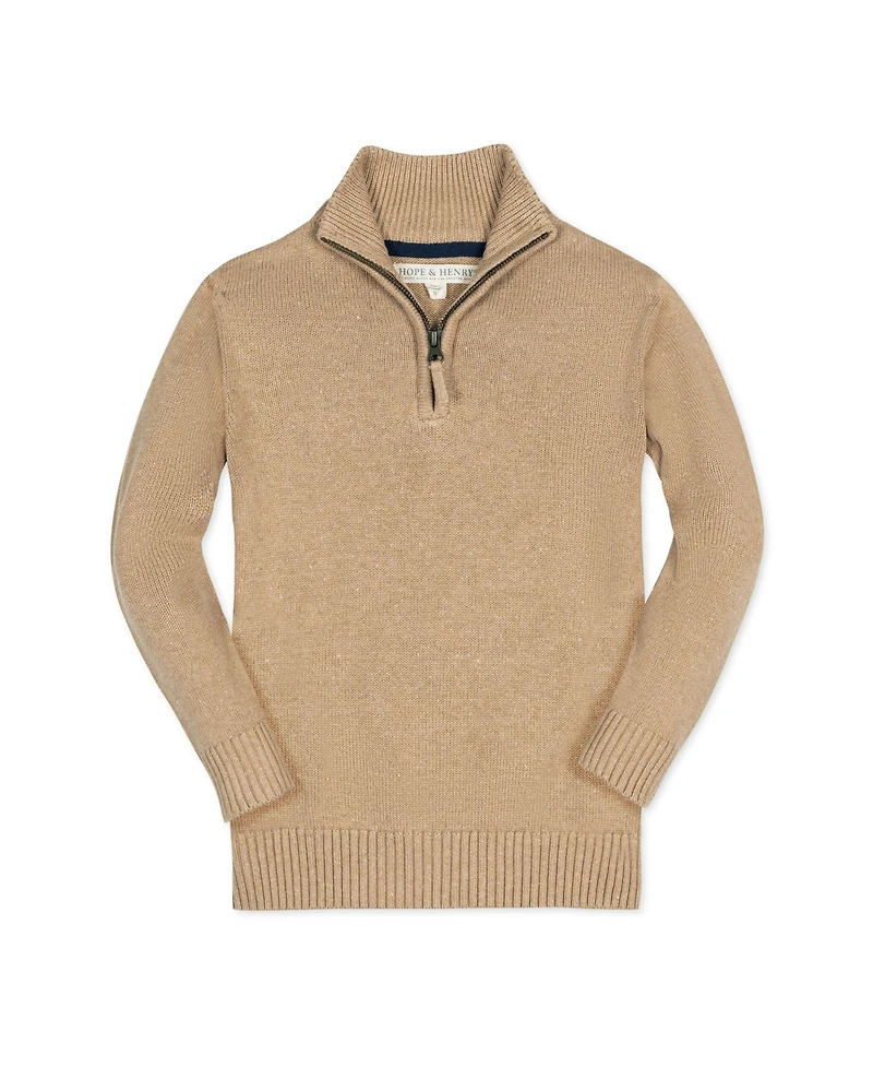 Hope & Henry Boys Organic Long Sleeve Half Zip Pullover Sweater