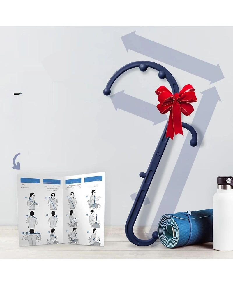 Liba Back and Neck Massager - Trigger Point Massage Tools for Pain Relief and Self Massage Hook Therapy Handheld Back Neck Shoulder Massager