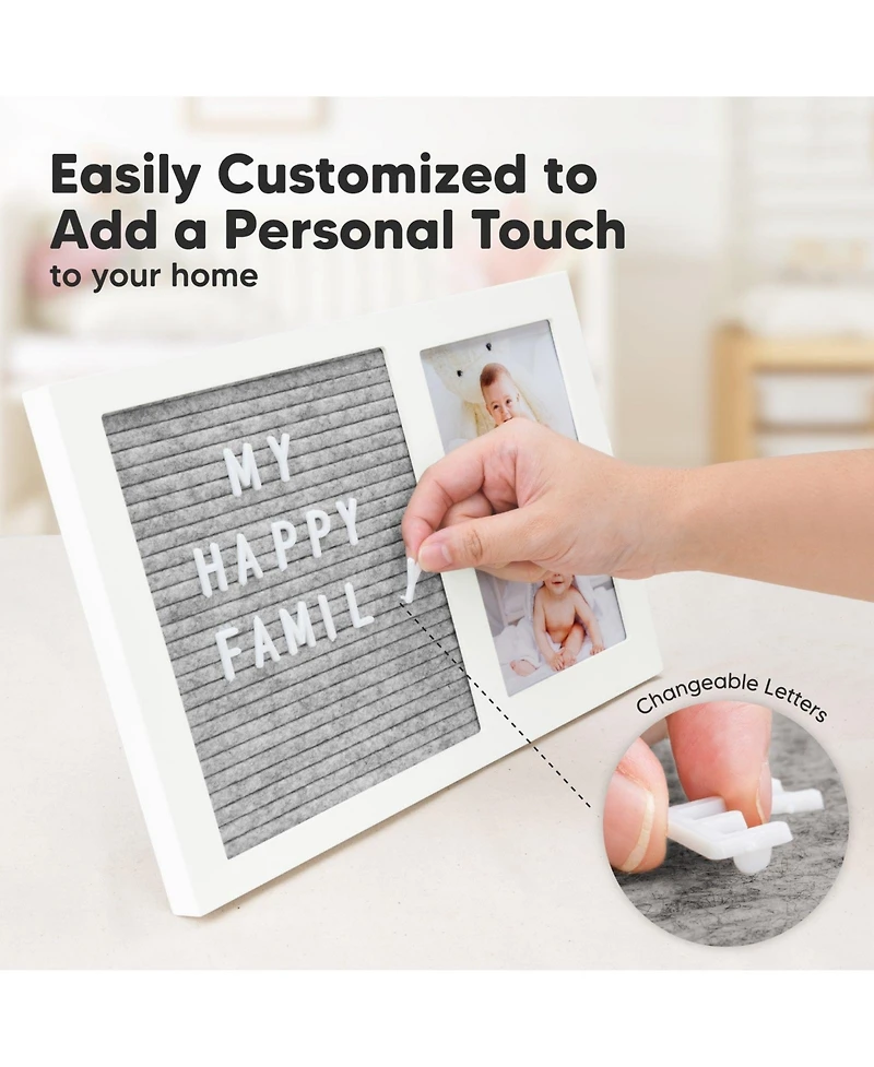 Heartfelt Baby Picture Frame Keepsake with Letterboard, 12x8 Ultrasound Picture Frames, Baby Gifts for Newborn