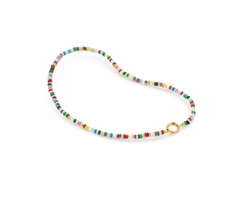 Little Sky Stone Cameron Sterling Silver Multicolor Quartz Beaded Necklace