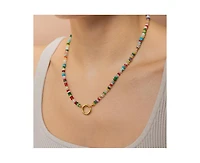 Little Sky Stone Cameron Sterling Silver Multicolor Quartz Beaded Necklace